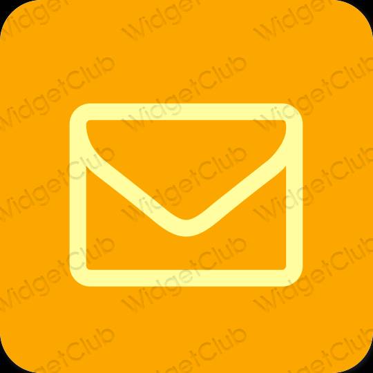 Estetické oranžová Mail ikony aplikácií