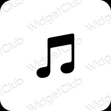 نمادهای برنامه زیباشناسی Apple Music