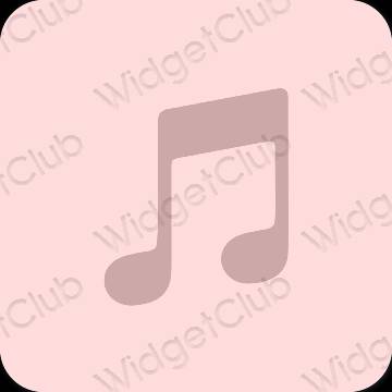 Estetsko roza Music ikone aplikacij