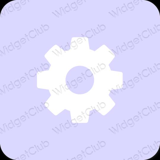 Estetický nachový Settings ikony aplikací