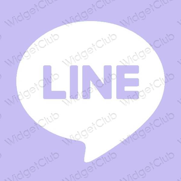 Estetsko pastelno modra LINE ikone aplikacij