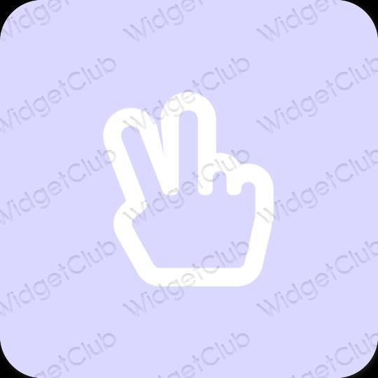 Aesthetic purple Simeji app icons