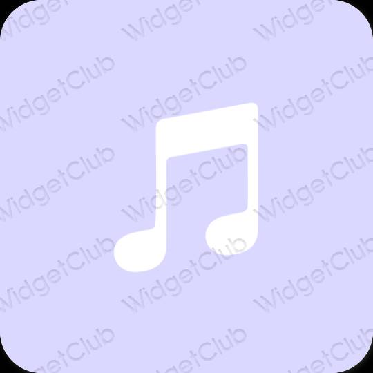 Estetsko pastelno modra LINE MUSIC ikone aplikacij