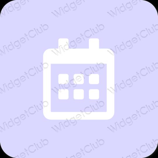 Estetic Violet Calendar pictogramele aplicației