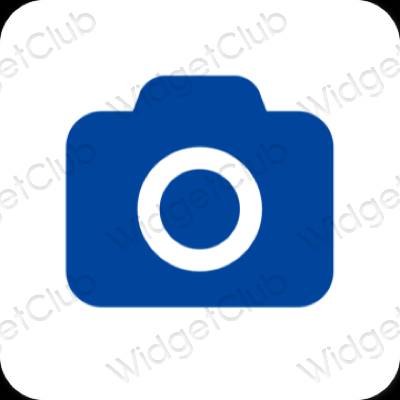 미적인 파란색 Camera 앱 아이콘