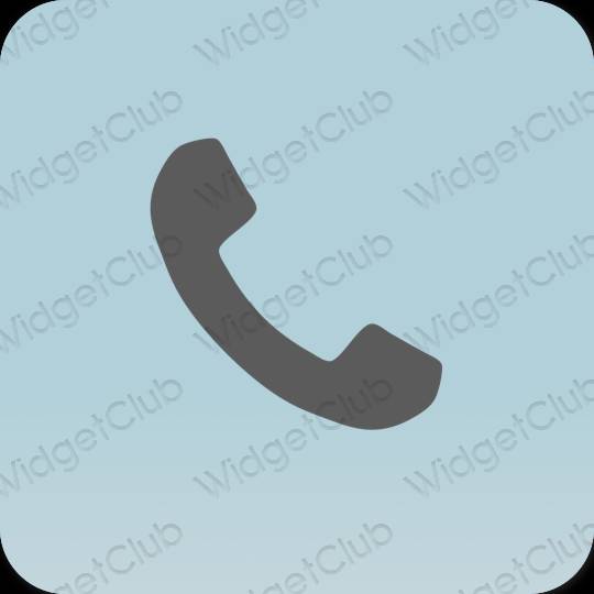Естетски пастелно плава Phone иконе апликација