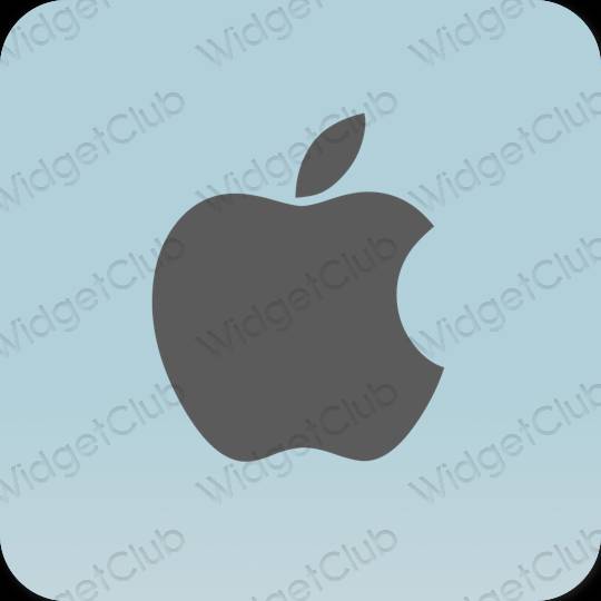Æstetisk pastel blå Apple Store app ikoner