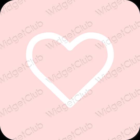 Estetski pastelno ružičasta LINE ikone aplikacija