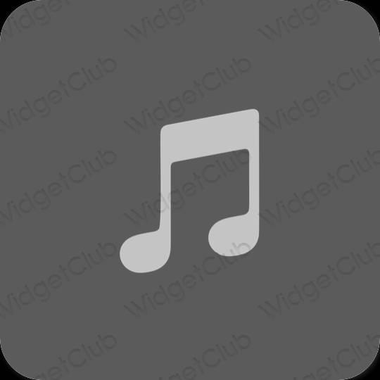 Estetisk grå Music app ikoner