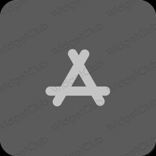 Estetik gri AppStore uygulama simgeleri