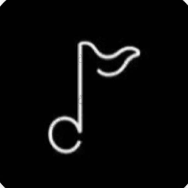 Esthétique noir Music icônes d'application
