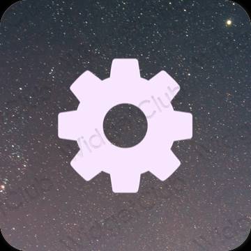 미적인 보라색 Settings 앱 아이콘