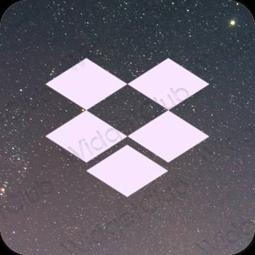 Ästhetisch Violett Dropbox App-Symbole
