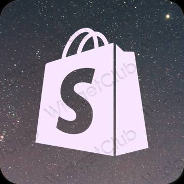 Estetsko vijolična Shopify ikone aplikacij