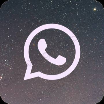 Estetisk lila WhatsApp app ikoner