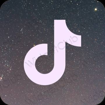 Естетичен лилаво TikTok икони на приложения