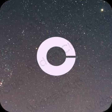 Æstetisk lilla Coinbase app ikoner