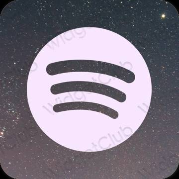 Estético roxo Spotify ícones de aplicativos