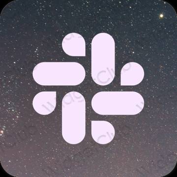 Aesthetic purple Slack app icons