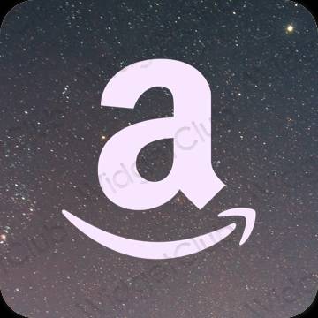 Αισθητικός μωβ Amazon εικονίδια εφαρμογών