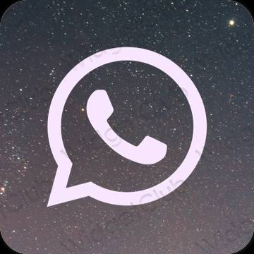 Estetické Fialová WhatsApp ikony aplikácií