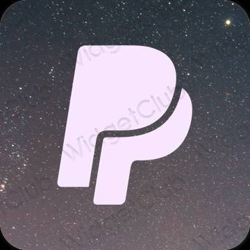 Aesthetic purple Paypal app icons