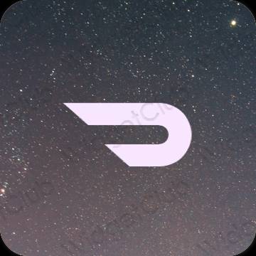 Estetisk lila Doordash app ikoner