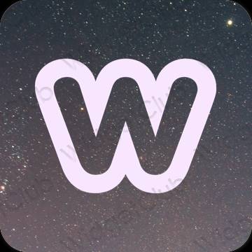 Aesthetic purple Weebly app icons