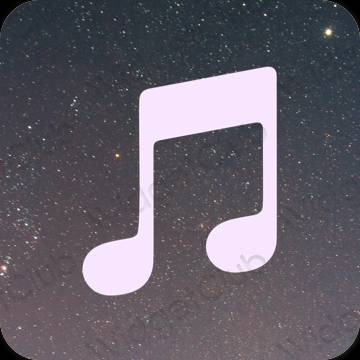 Esteettinen violetti Apple Music sovelluskuvakkeet