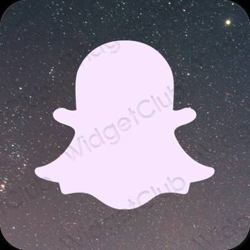 Estetic Violet snapchat pictogramele aplicației