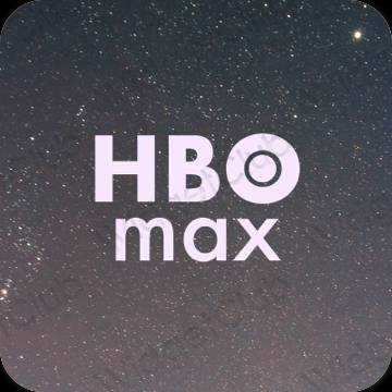 Æstetisk lilla HBO MAX app ikoner