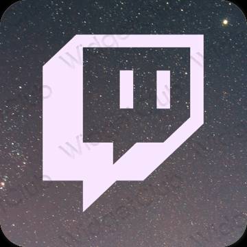 אֶסתֵטִי סָגוֹל Twitch סמלי אפליקציה