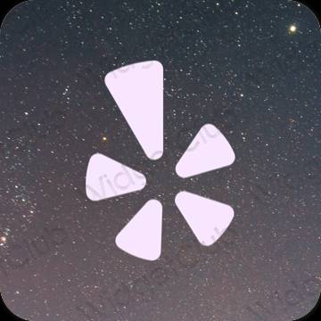 Estetisk lila Yelp app ikoner