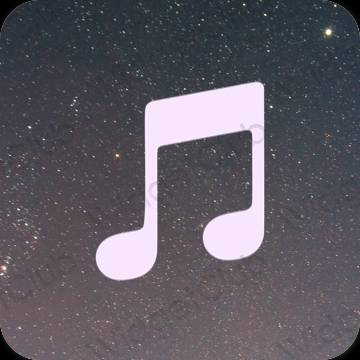 미적인 보라색 Music 앱 아이콘