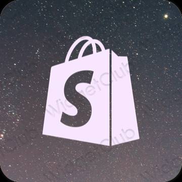 Thẩm mỹ màu tím Shopify biểu tượng ứng dụng