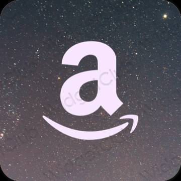 Estetyka fioletowy Amazon ikony aplikacji