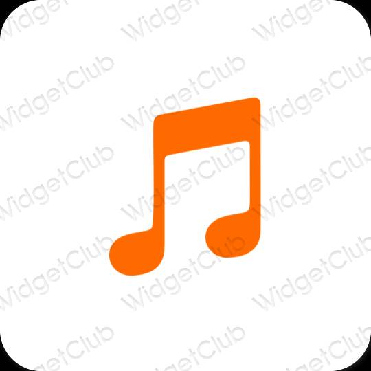 نمادهای برنامه زیباشناسی Apple Music