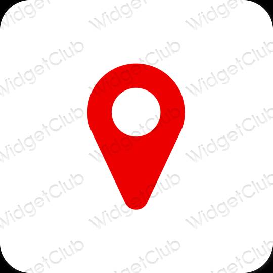 Esthetische Google Map app-pictogrammen