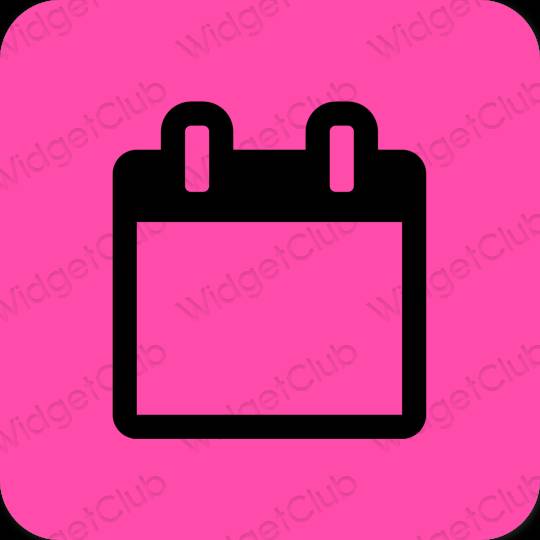 Estetyka fioletowy Calendar ikony aplikacji