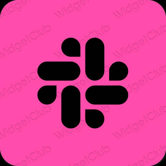 Æstetisk lilla Slack app ikoner