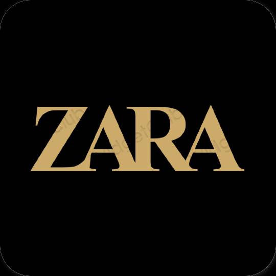 אֶסתֵטִי שָׁחוֹר ZARA סמלי אפליקציה