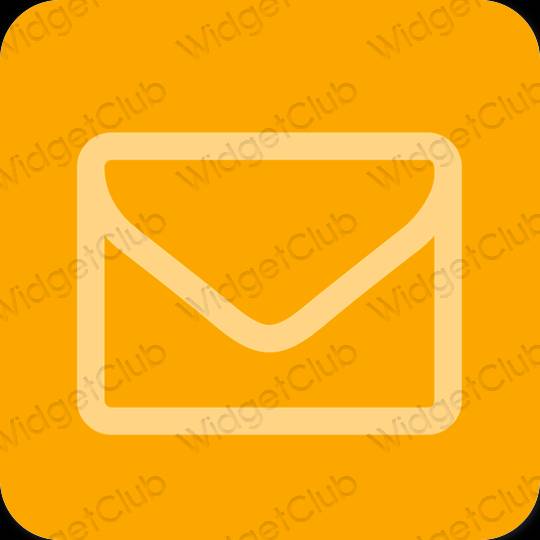 جمالي البرتقالي Mail أيقونات التطبيق