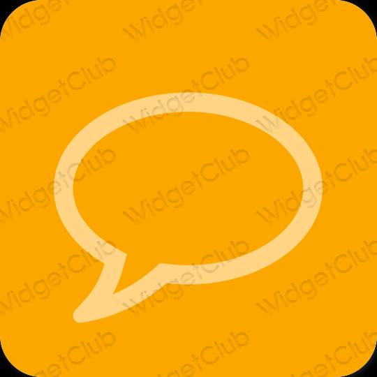 Æstetisk orange Messages app ikoner