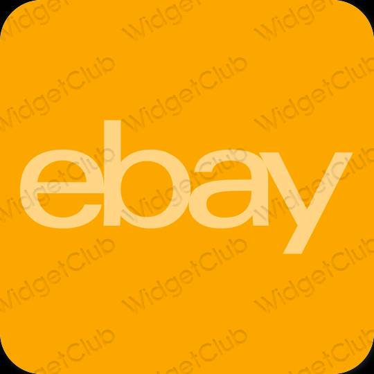 زیبایی شناسی نارنجی eBay آیکون های برنامه