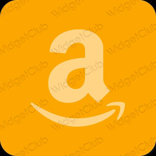 Естетичен оранжево Amazon икони на приложения