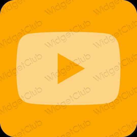 Estetico arancia Youtube icone dell'app