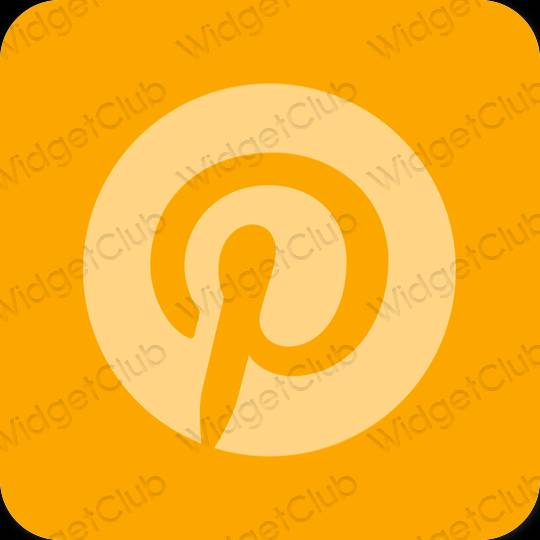 Естетски наранџаста Pinterest иконе апликација