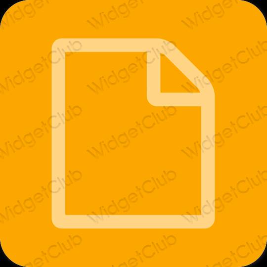 Estetický oranžový Google ikony aplikací