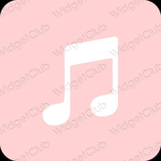 Aesthetic pink Apple Music app icons