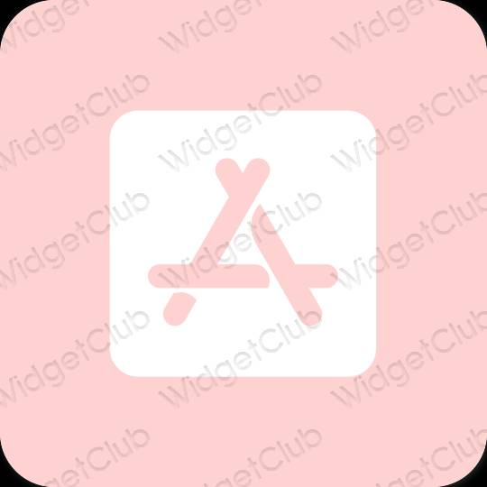 Estetyka różowy AppStore ikony aplikacji